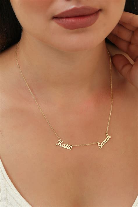 metal necklace metal bracket with name|name plate necklace.